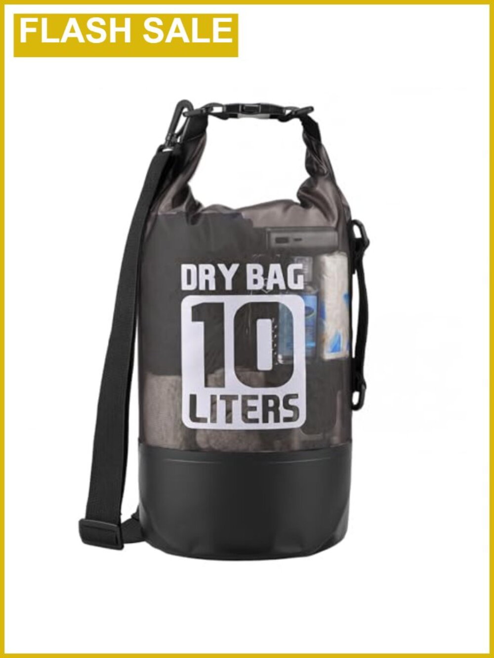 10L Waterproof Roll Top Dry Bag Backpack PVC Kayaking Boating